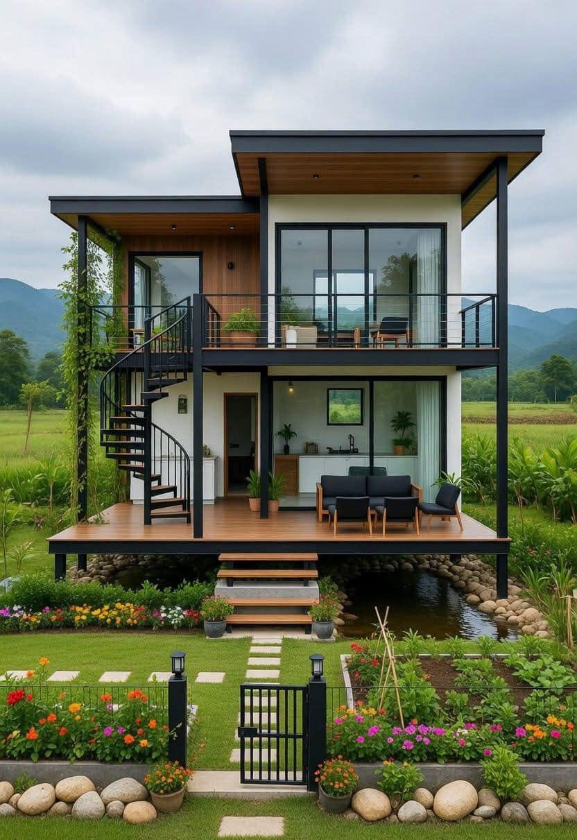 Nhà lắp ghép hoàn thiện, thiết kế hiện đại